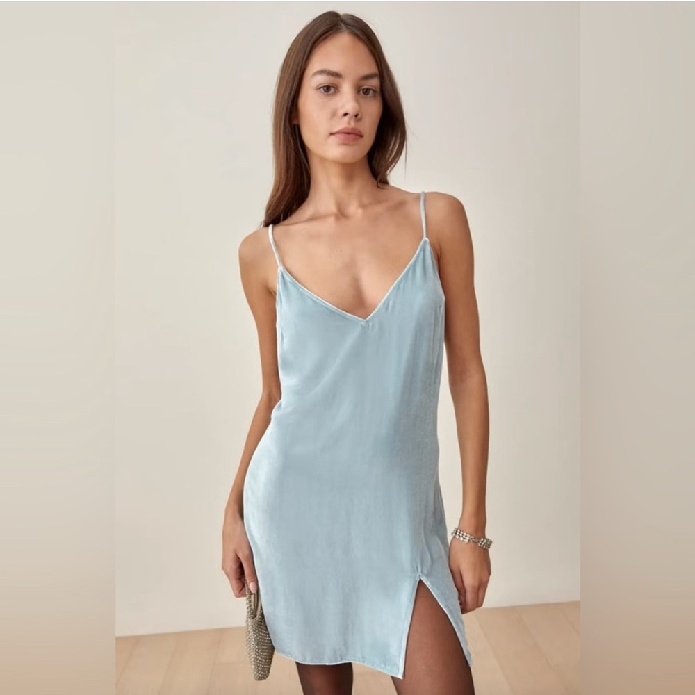 Reformation Lyza Velvet Dress